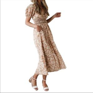 NWOT Free People Ellie Dress, Floral Smocked